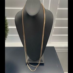 HALOGEN NWOT 3-in-1 Draped Snake Chain Necklace